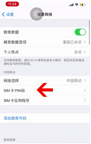 武冈苹果14维修网分享如何给iPhone14的SIM卡设置密码 