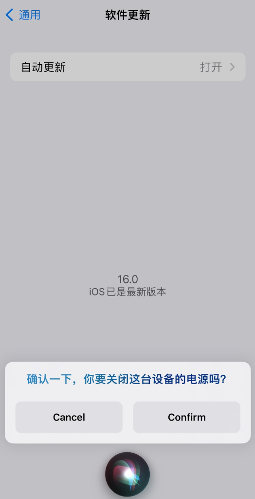 武冈苹果手机维修分享iOS 16 新功能：呼叫 Siri 即可让 iPhone 关机 